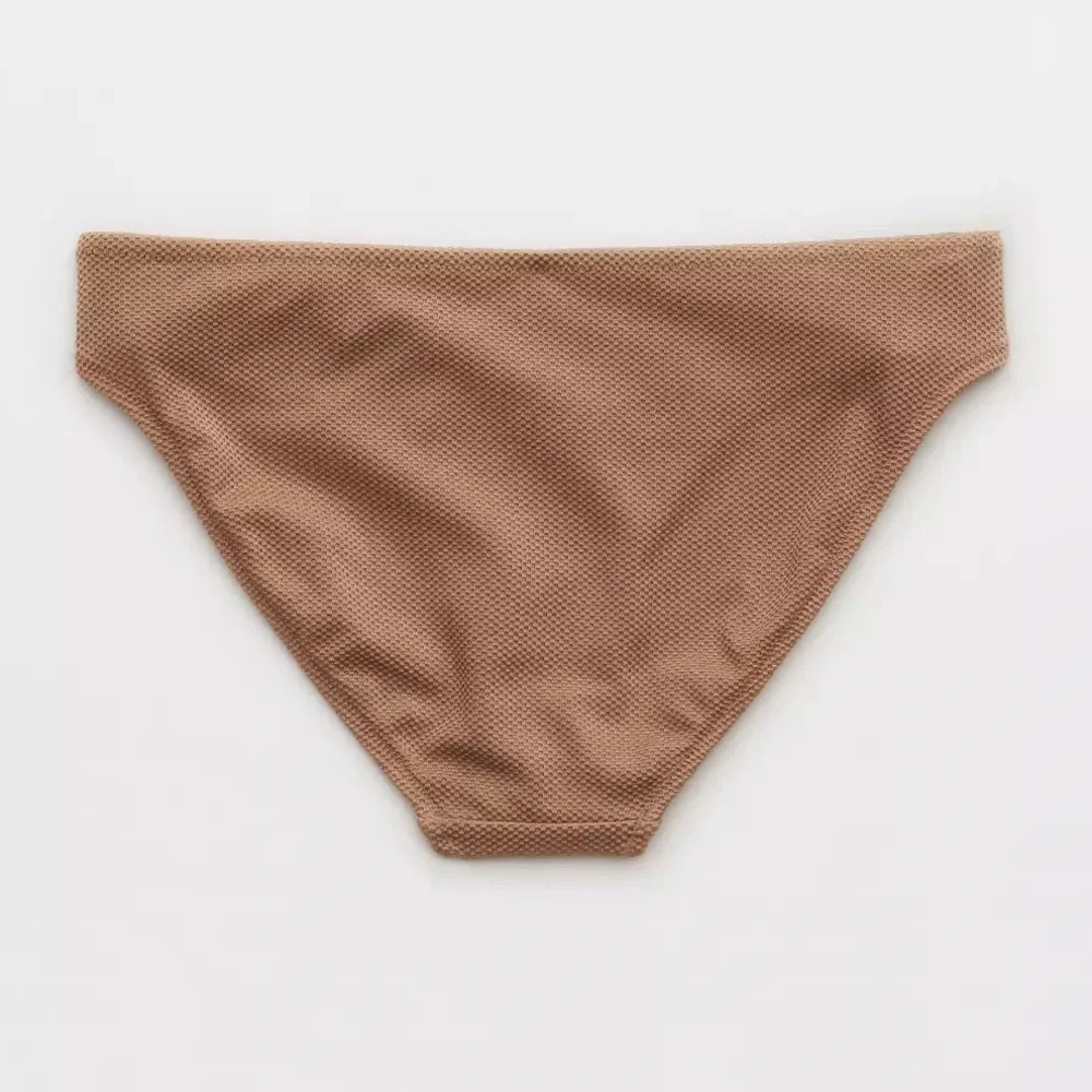 NEW Aerie Shine Pique Full Coverage Bikini Bottoms